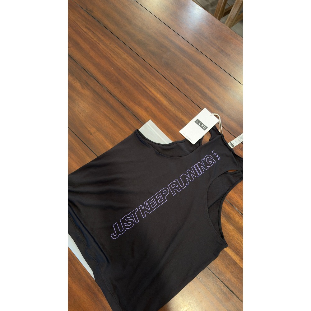 LSKD Pace Keep on Running Tank Black Dahlia Purple WTNK01013 Small NWT NEW - Picture 6 of 16